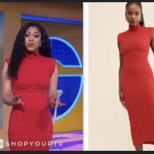 Sabina Musayev Sleeveless Bodycon Midi Dress with Back Cut Out Design Size M